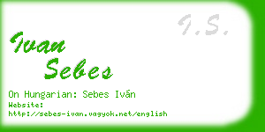 ivan sebes business card